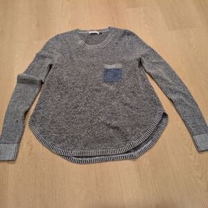 XS Zaket & Plover Pull Over Sweater Pocket Flaws Waffle Cashmere Wool Blend